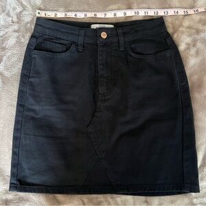 New Look Black Denim Mini Skirt size 2 (ASOS)